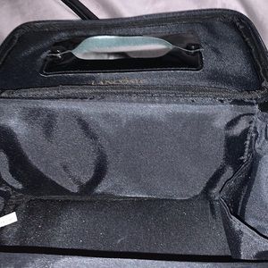 Lancôme Makeup Bag w/ mirror n patent leather adjustable Strap.